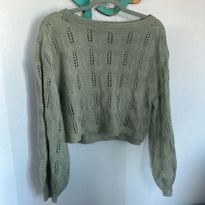 JUSTFAB GREEN SWEATER